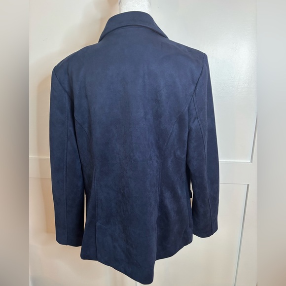 Isaac Mizrahi Navy soft Suede Blazer new and never worn - Picture 3 of 5